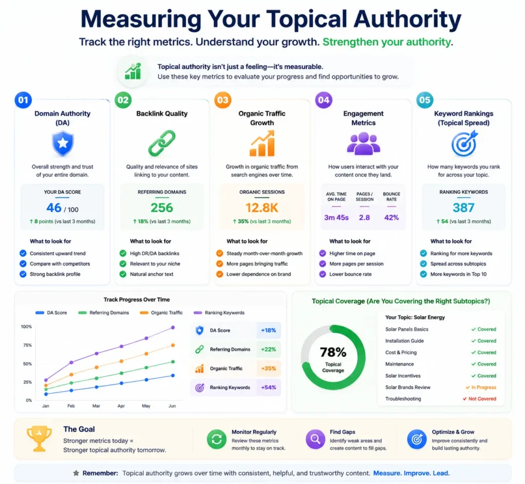 Measuring your topical authority dashboard