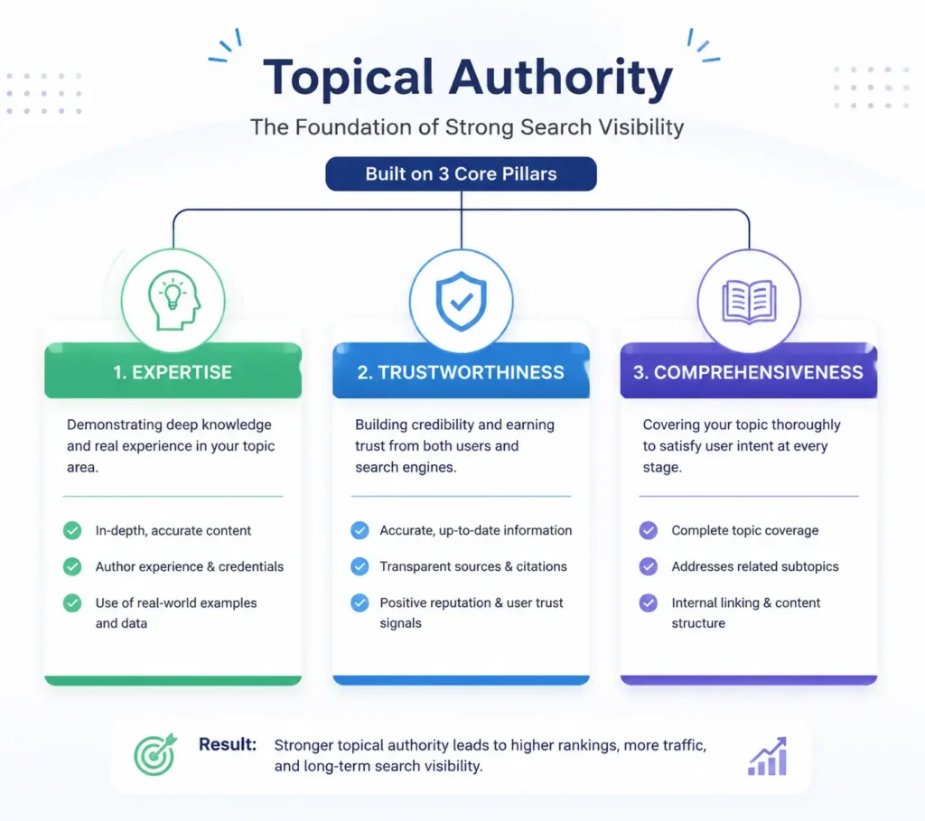 Topical authority for stronger visibility